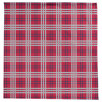 Plaid Cotton Blend Square Tablecloth