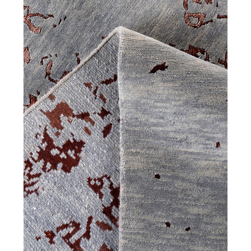 Overdyed One-of-a-Kind Rectangle 8'4" X 10'2" Hand Knotted Area Rug