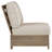 Royalton Eucalyptus Solid Wood Outdoor Armless Lounge Chair with Cushions