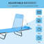 Chaise longue Poolside - Bleu. Pliant d'extérieur inclinable. Siège en filet respirant. Dossier réglable personnalisable et confortable. Portable pour la plage, le patio, la cour. Structure en acier robuste. 264 lb