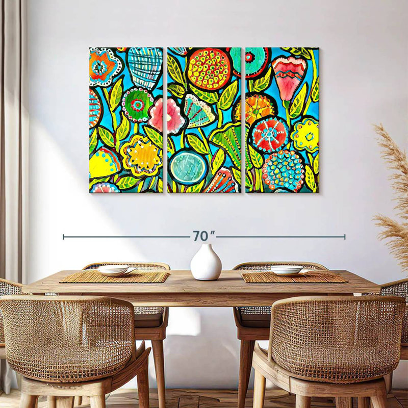 Motif floral coloré Avery Fun, H 36 po x l 57 po