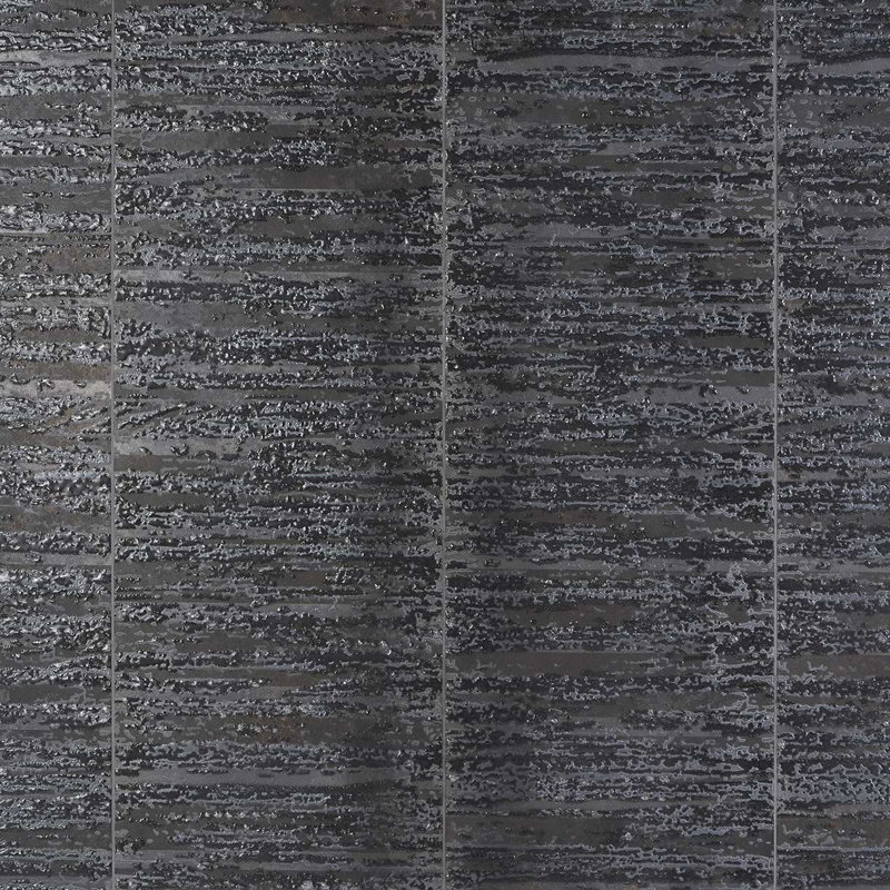 Twilight 12X48 Metal Look Porcelain Tile, Deco Dark