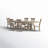Osbourne 6-Person Extendable Double Pedestal Dining Set -94490645