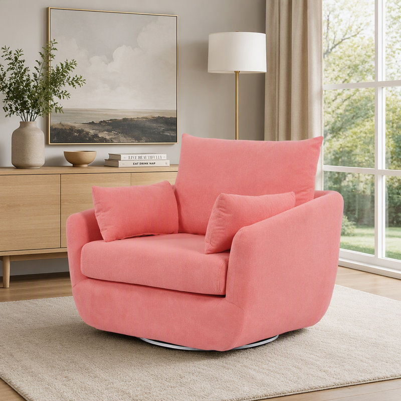Chaise pivotante simple Sherpa, Pink