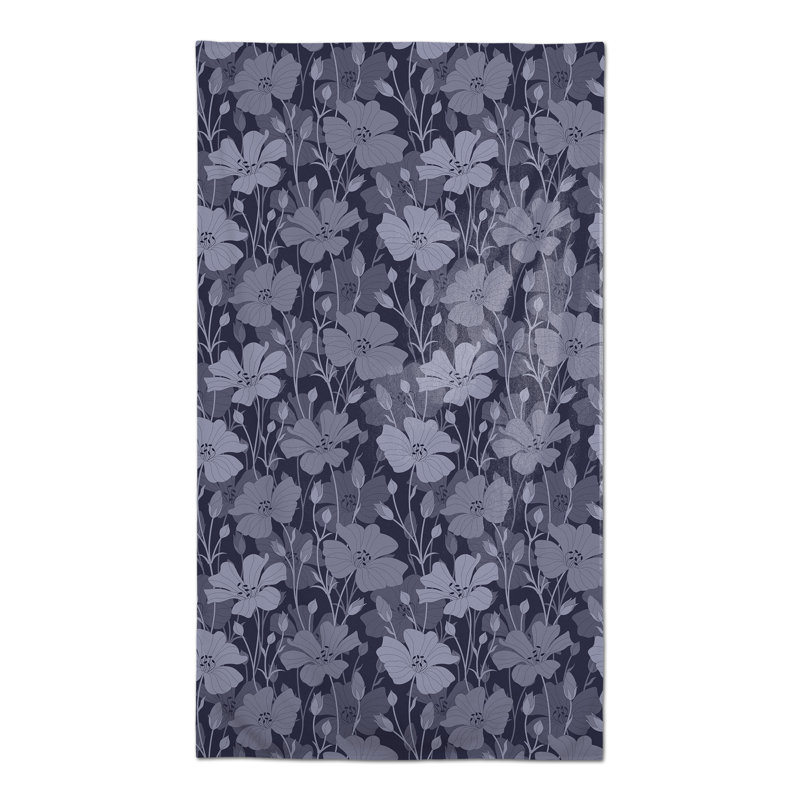 Nappe Floral, Bleu marine