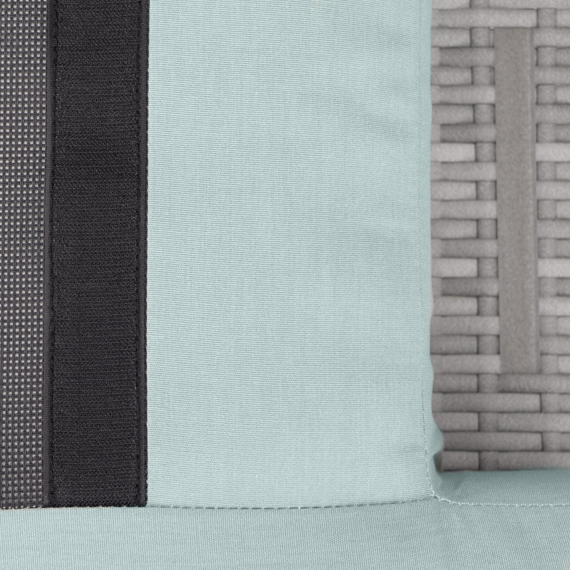 Chaise de terrasse empilable Ehrenfried avec housses de coussin Sunbrella, Tissu spa