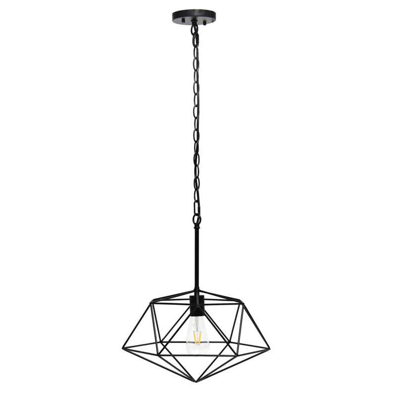 1 - Light Black Geometric Pendant