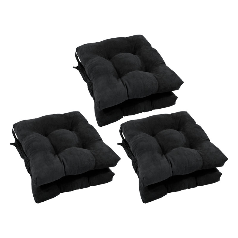 Outdoor 3.5'' Seat Cushion, Black Cotton
