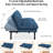 George Oliver 70" Convertible Futon Sofa Bed With Adjustable Backrest-395850321