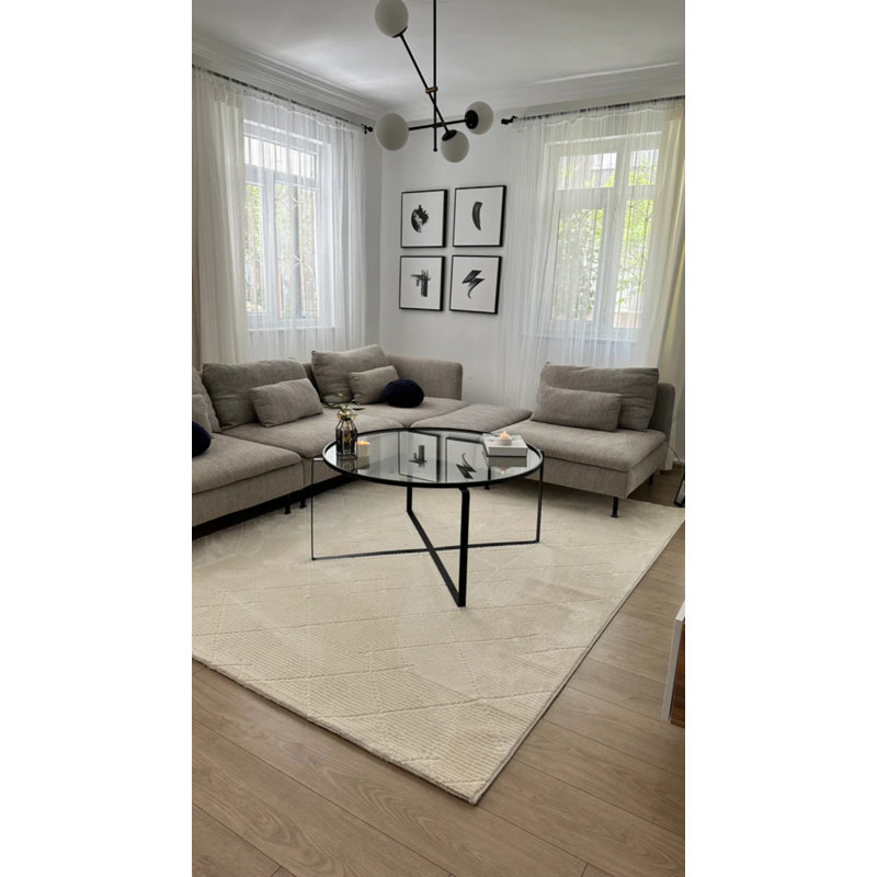 Striped Indoor / Outdoor Rug, Square 3'8"