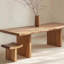 Warm solid wood dining table-855509953