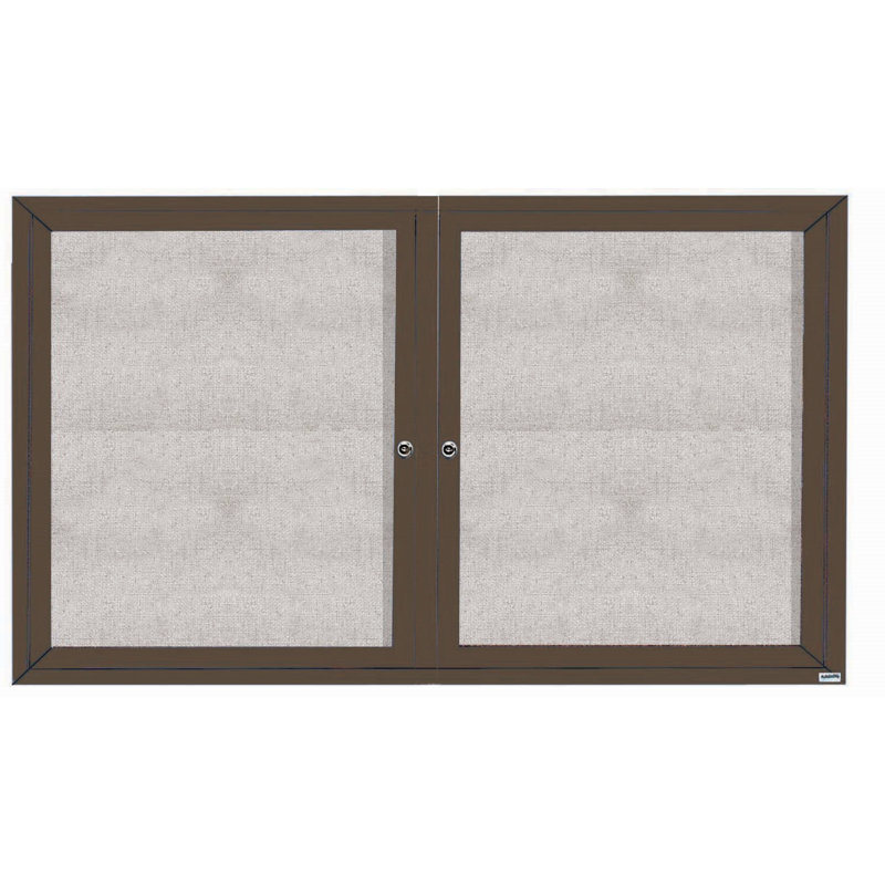 Tableau d'affichage mural extérieur pour l'extérieur, Aluminium anodisé bronze, Deux, H 36 po x l 60 po