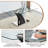 Modern Glam 9-Piece Tempered Glass Dining Set with Cantilever Chairs-1344620632