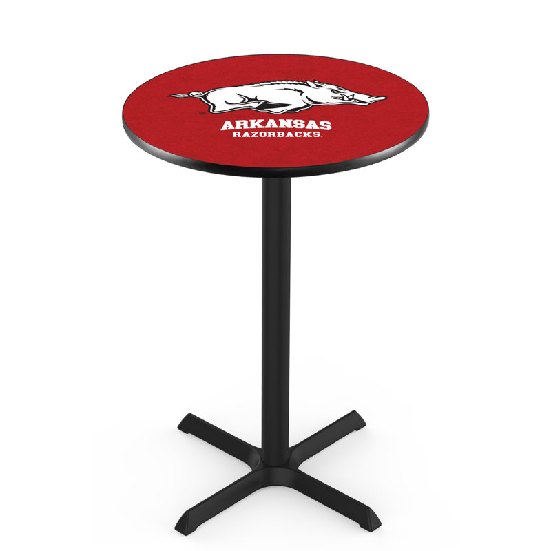 Round Metal Base Dining Table, University of Arkansas
