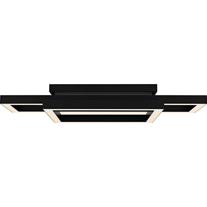 Lawless Integrated LED Semi-Flush Mount With CCT Switch, Matte Black