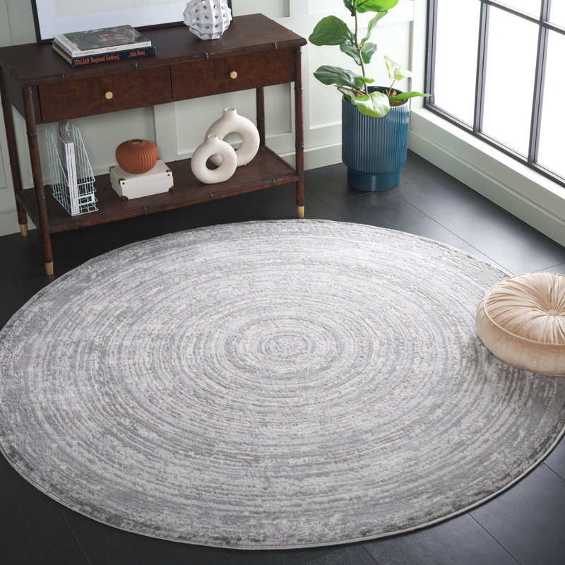 Saylor 100 Performance Geometric Rug, Round 6'3"