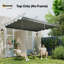 Toit de pergola 8,5 pi x 11,5 pi seulement, cadre 10 pi x 13 pi, gris clair-123542219