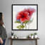 Aquarelle sur toile, fleur d'hibiscus rouge-1023167499-1023167542