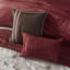 Élégant édredon très grand rouge 7 pièces - Tissu à motif de broderie 2 taies décoratives, 3 coussins décoratifs, 1 jupe de lit