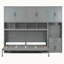 Lit escamotable simple avec placard, tiroirs et bureau-829636745