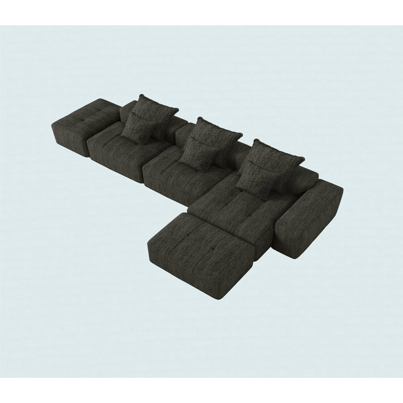 Canapé modulaire surdimensionné Modern, Noir