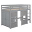 Lit mezzanine en bois avec garde-robe de rangement intégré et 2 fenêtres-1473721035