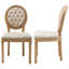 Chaise d'appoint en velours capitonné avec garniture cloutée 19,7 po Amando-1404483538-1385404233