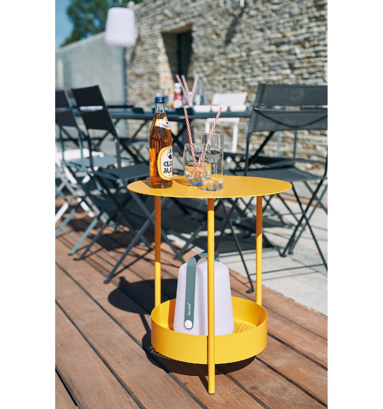 Salsa 20 " Patio Side Table, Honey Textured