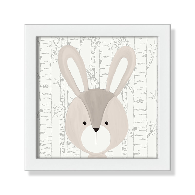 Woodland Friends 3, art encadré, H 8 po x l 8 po x P 1,18 po, Encadré de boîte blanc
