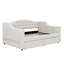 Lit de jour rembourré avec ceinture à DEL et lit gigogne, canapé-lit en lin pour enfants, chambre à coucher, aucun sommier nécessaire-2000938308-2000938362