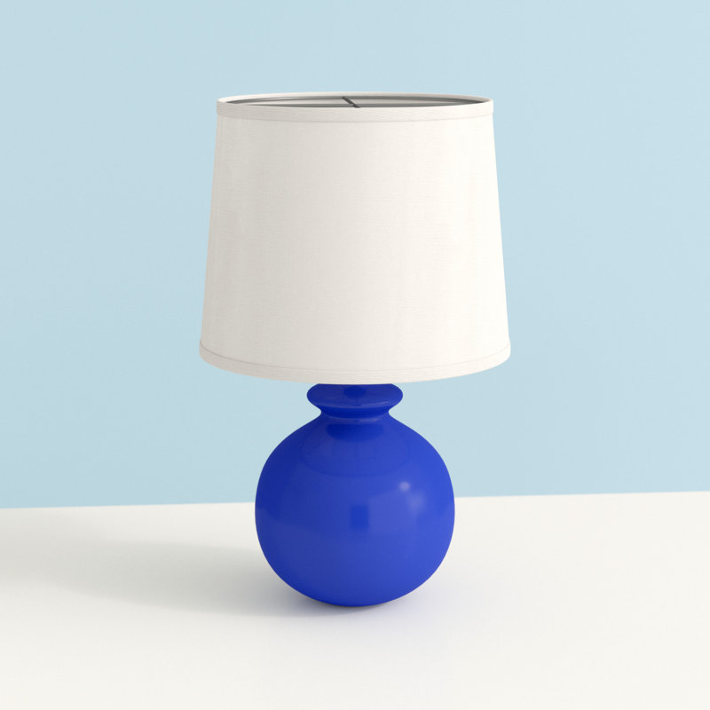 Lampe de table 21 po Abdias, Bleu primaire brillant
