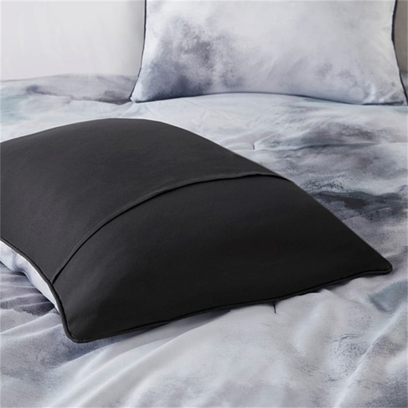 Watercolor Tie Dye Printed Comforter Set With Throw Pillow