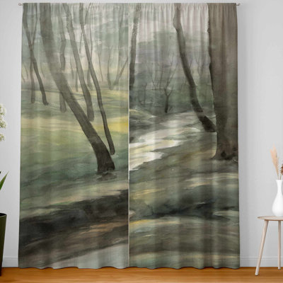 Waterfall Blackout Window Curtain Pair for Home Decor