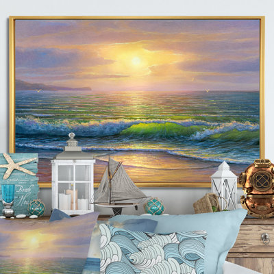 " Ocean Sunset And Waves II "