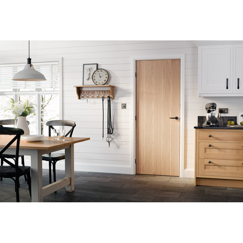 Wexford Unfinished Oak Internal Door, 198cm H x 83.8cm W x 3.5cm D