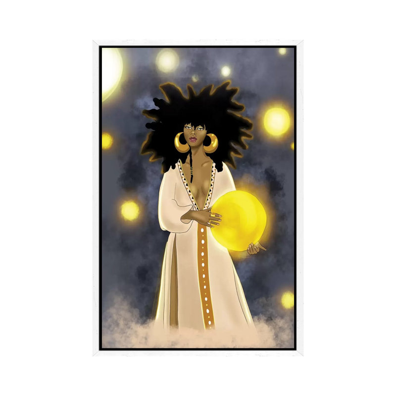 Quasar Solar - Print on Canvas, 66.04 cm H x 45.72 cm W, White Framed