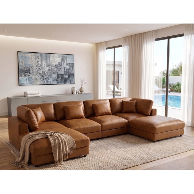 Canapé modulaire en similicuir