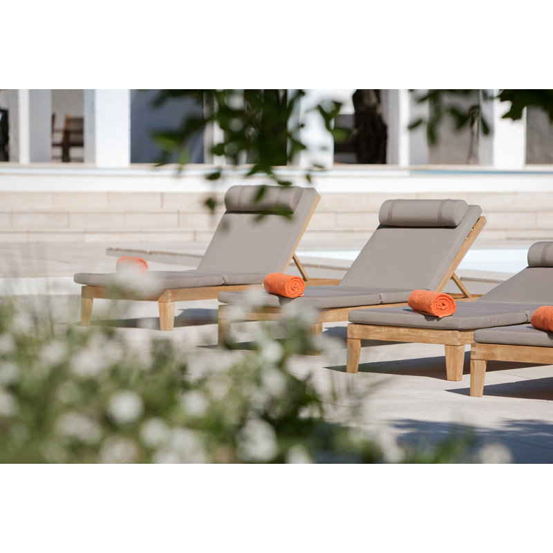 Capri Outdoor Teak Chaise Lounge