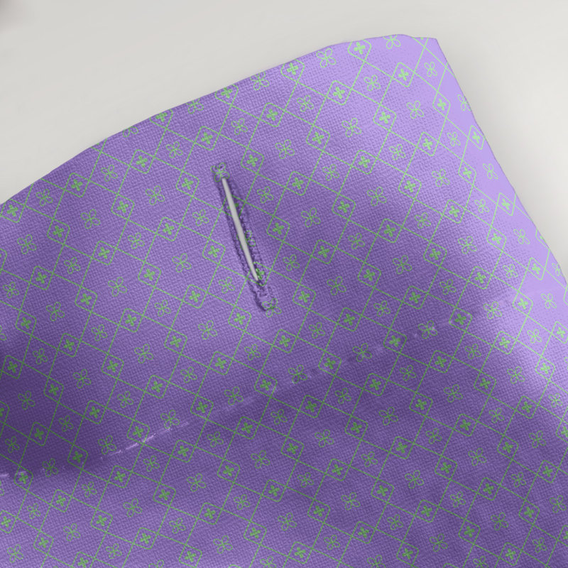 Rideau de douche simple Katelyn Elizabeth, Mauve / Vert