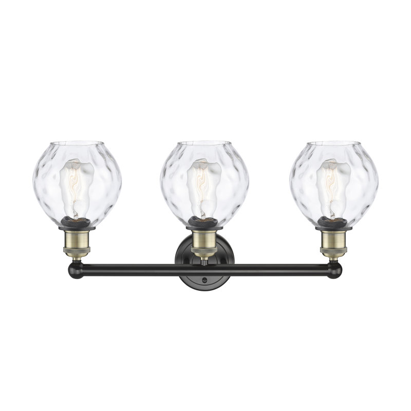 Éclairage pour meuble-lavabo de salle de bain 24 po 3 lumières Oceanne, Laiton antique noir