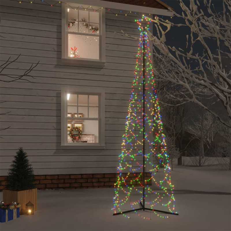 Artificial Christmas Cone Christmas Tree with LED, Multicolore, 315 po x 90,6 po
