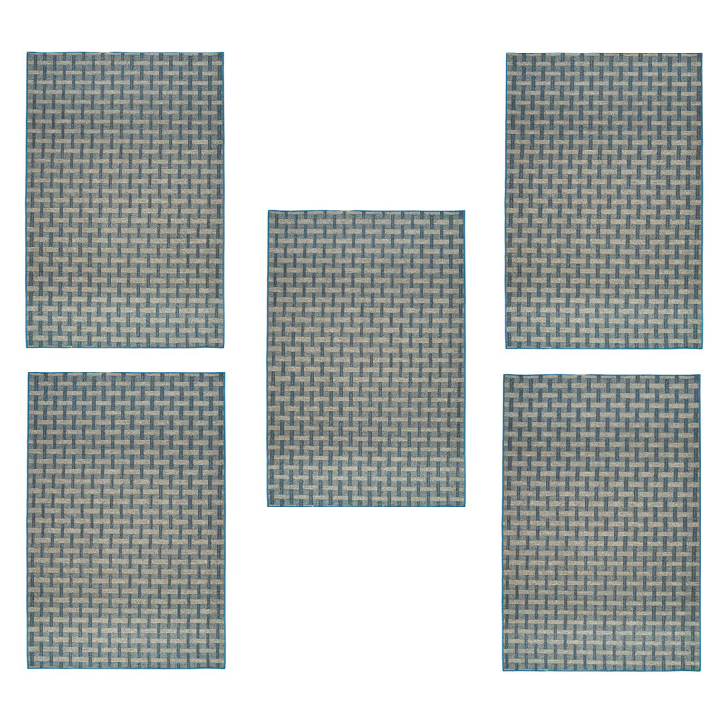 Ensemble de tapis intérieur / extérieur en polyester touffeté à la machine Coghlan, Rectangle 2 pi x 4 pi