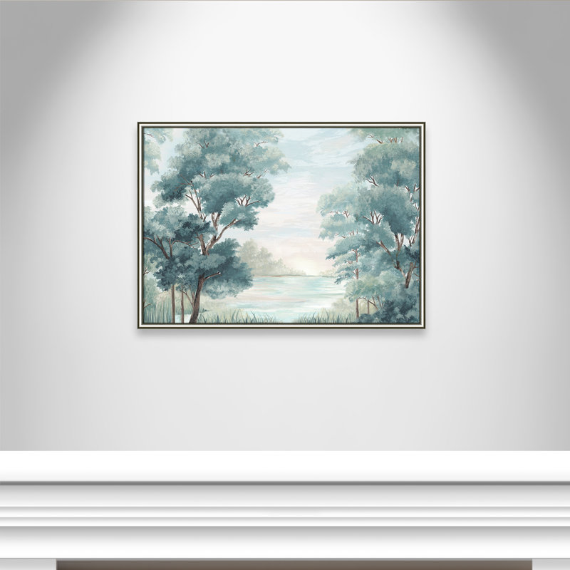 LeeRoy - Peinture encadrée, Encadrement argenté, H 26,75 po x l 36,75 po x P 0,87 po