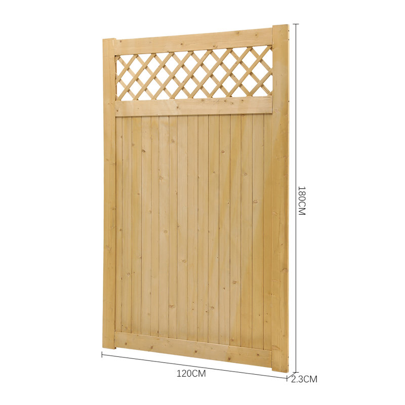Solid Wood Gate, Yellow, 180cmH x 120cmW x 2.3cmD