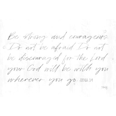 «Be Strong and Courageous» - Art textuel