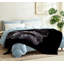 Jeté en molleton noir ultra doux, imprimé animal mignon-130086804