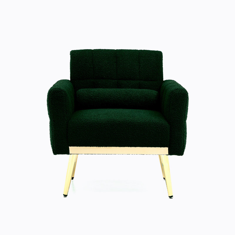 Méridienne capitonnée de 30 po de largeur, Tissu vert