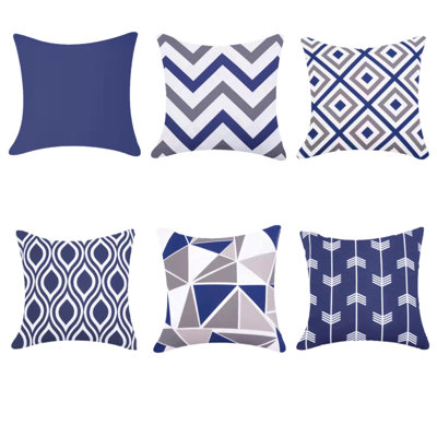 Elinor Indoor / Outdoor Geometric Square Cushion Cover