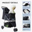 Poussette pour animaux pliable pour chiens et chats