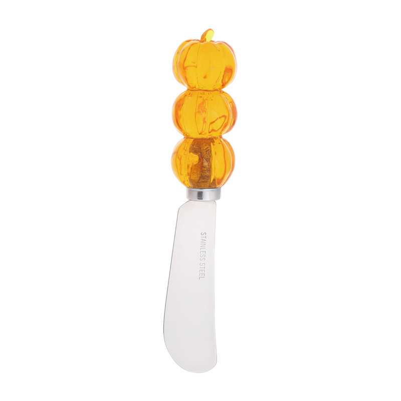Jack-o-Lantern Transparent Polyresin Cheese Spreader, S4